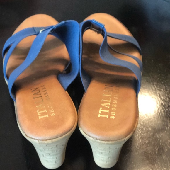 Blue wedge sandal - Picture 2 of 2